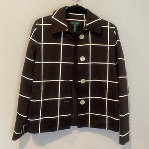 Ralph Lauren Black and white grid jacket.